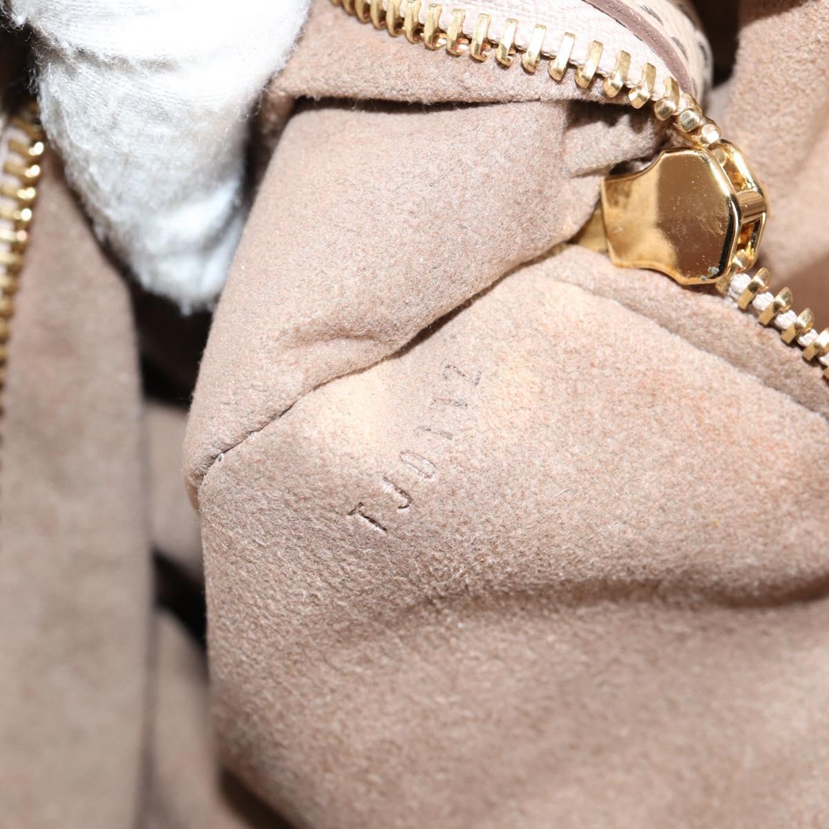 LOUIS VUITTON Monogram Punching Mahina XL Tote Bag Beige M93978 LV Auth yk18150A