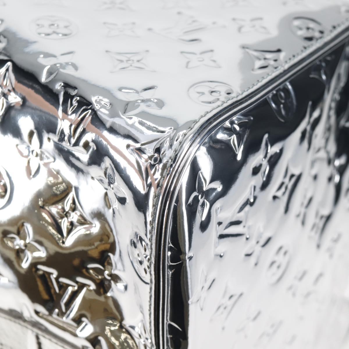 LOUIS VUITTON Monogram Miroir Keepall 55 Bag Silver Argent M95275 Auth yk18156SM