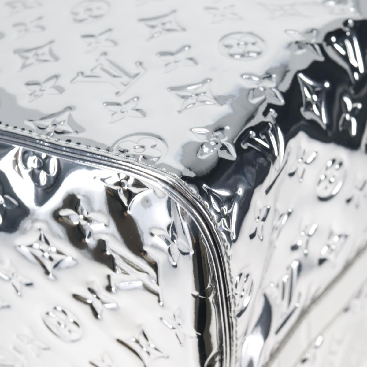 LOUIS VUITTON Monogram Miroir Keepall 55 Bag Silver Argent M95275 Auth yk18156SM