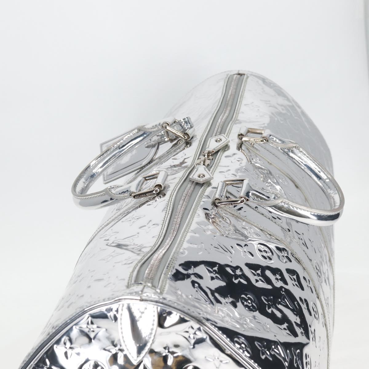 LOUIS VUITTON Monogram Miroir Keepall 55 Bag Silver Argent M95275 Auth yk18156SM
