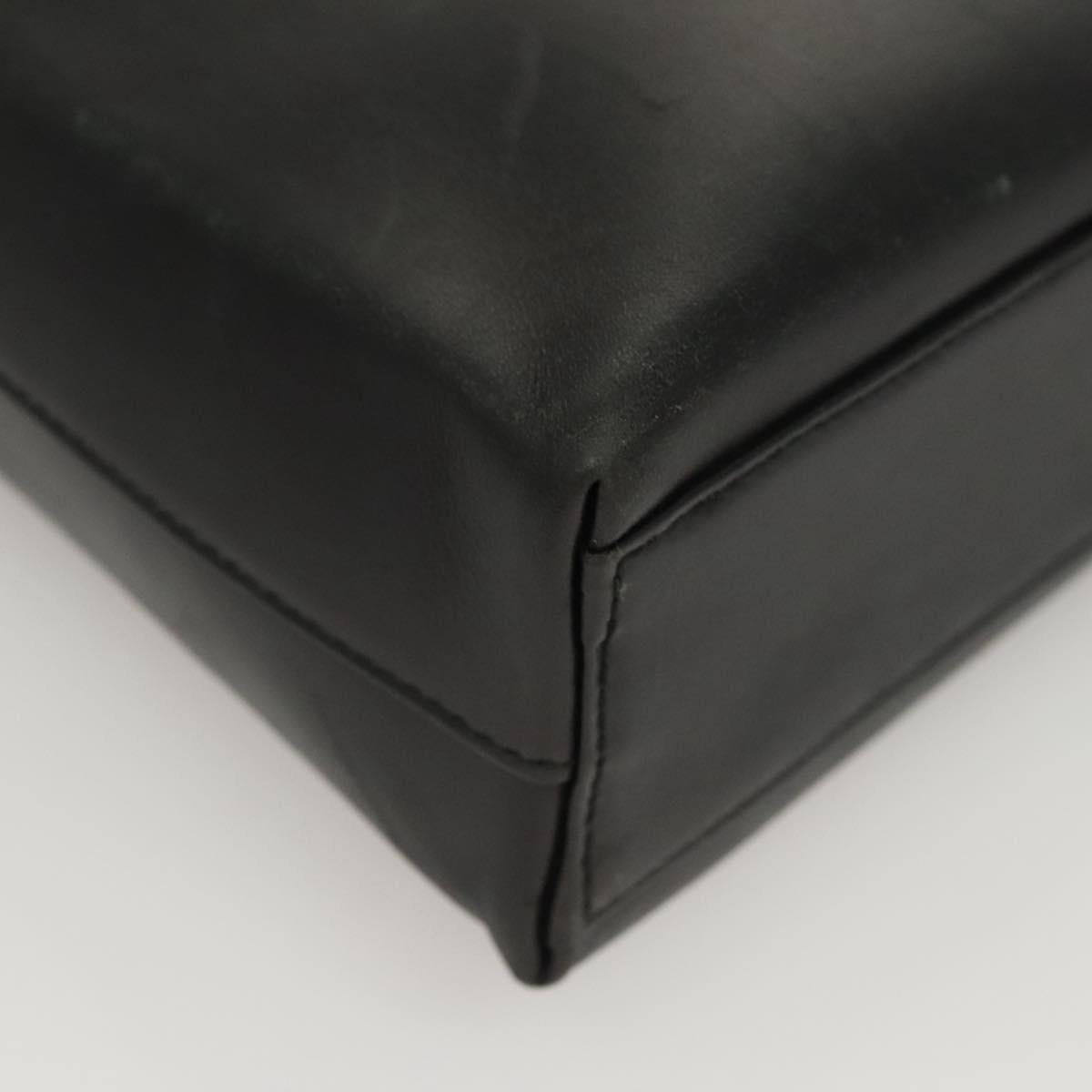 Salvatore Ferragamo Gancini Shoulder Bag Leather Black Gold Auth yk18162