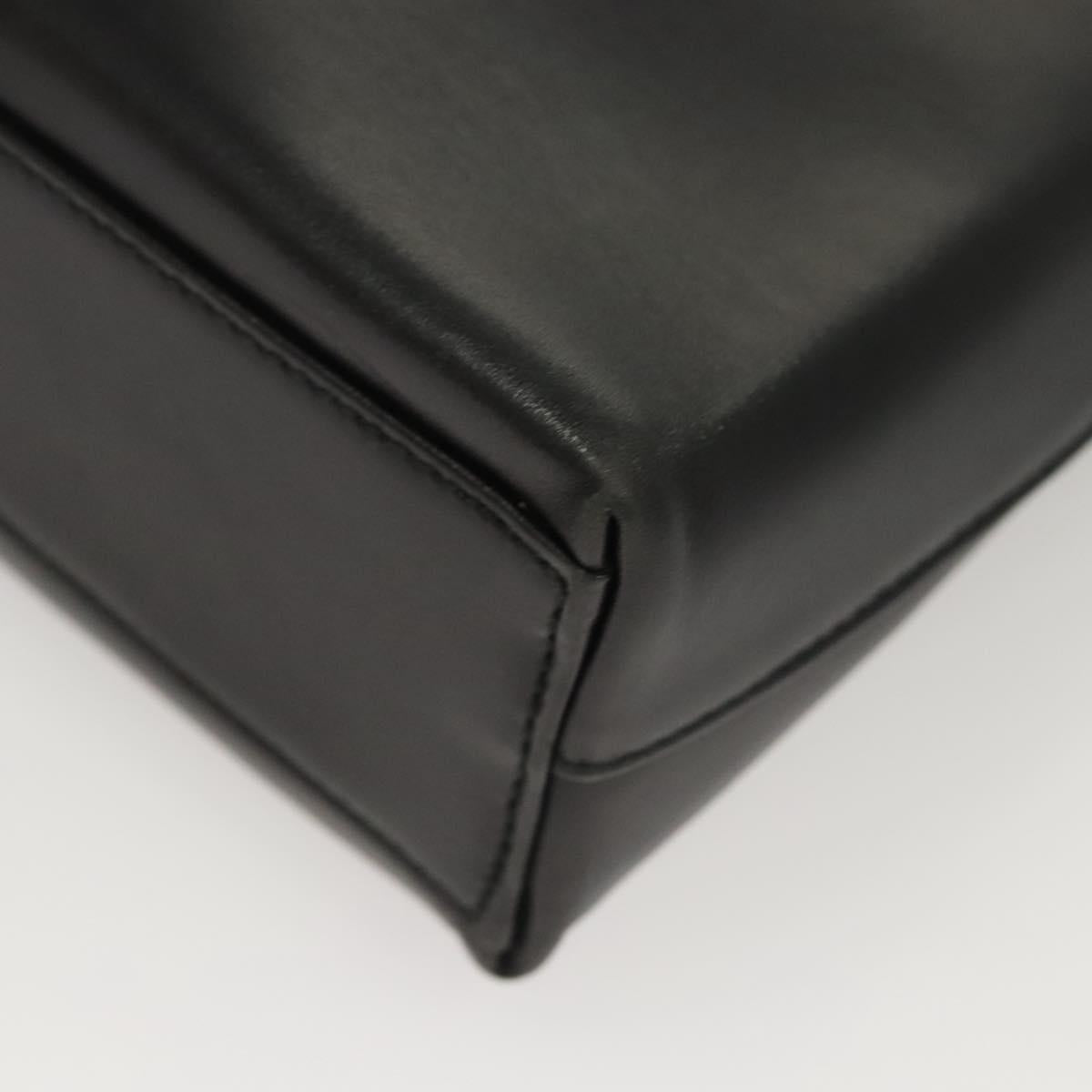 Salvatore Ferragamo Gancini Shoulder Bag Leather Black Gold Auth yk18162