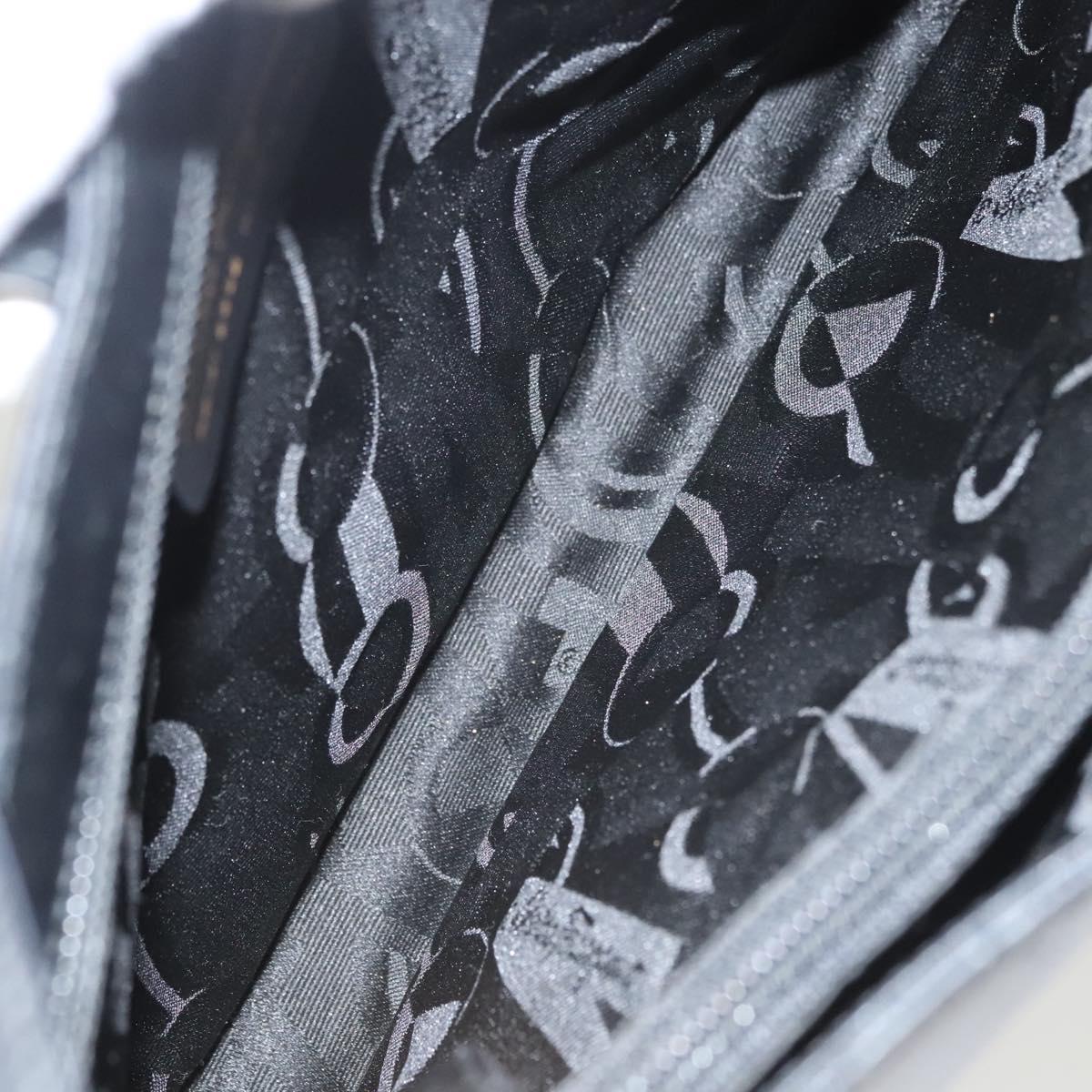 Salvatore Ferragamo Gancini Shoulder Bag Leather Black Gold Auth yk18162