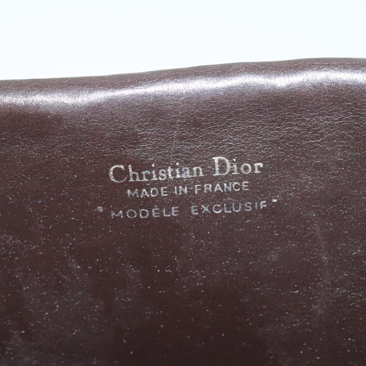 Christian Dior Trotter Canvas Shoulder Bag Brown Gold Auth yk18182