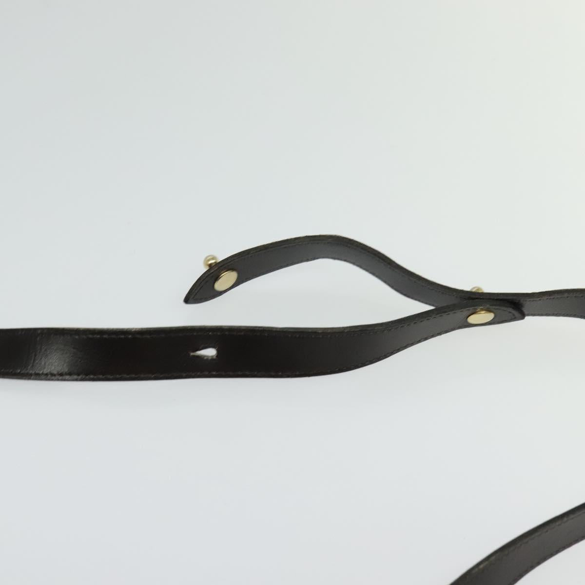 Christian Dior Trotter Canvas Shoulder Bag Brown Gold Auth yk18182