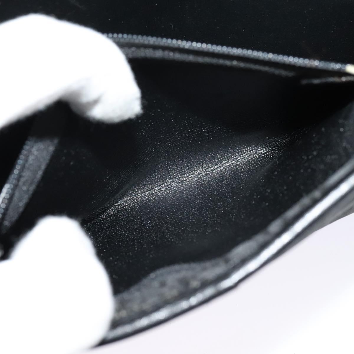 Christian Dior Trotter Canvas Chain Shoulder Bag Black Gold Auth yk18198