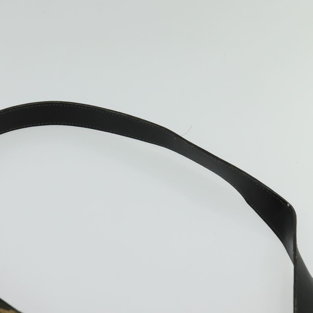 Christian Dior Trotter Canvas Shoulder Bag Navy Gold Auth yk18199