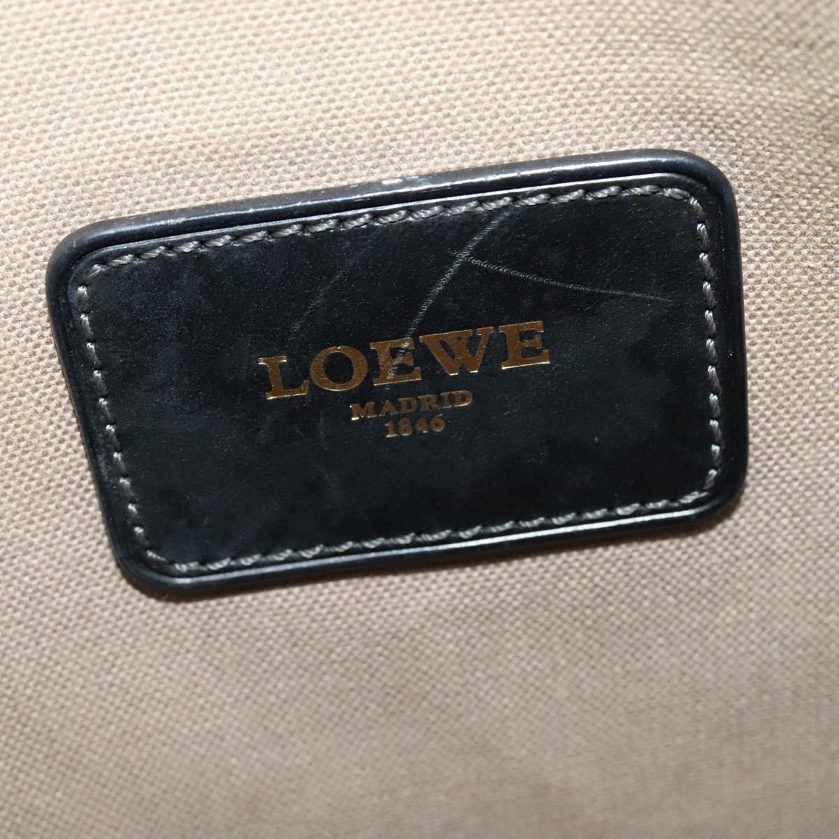 LOEWE anagram Shoulder Bag PVC Gray Gold Auth yk18308
