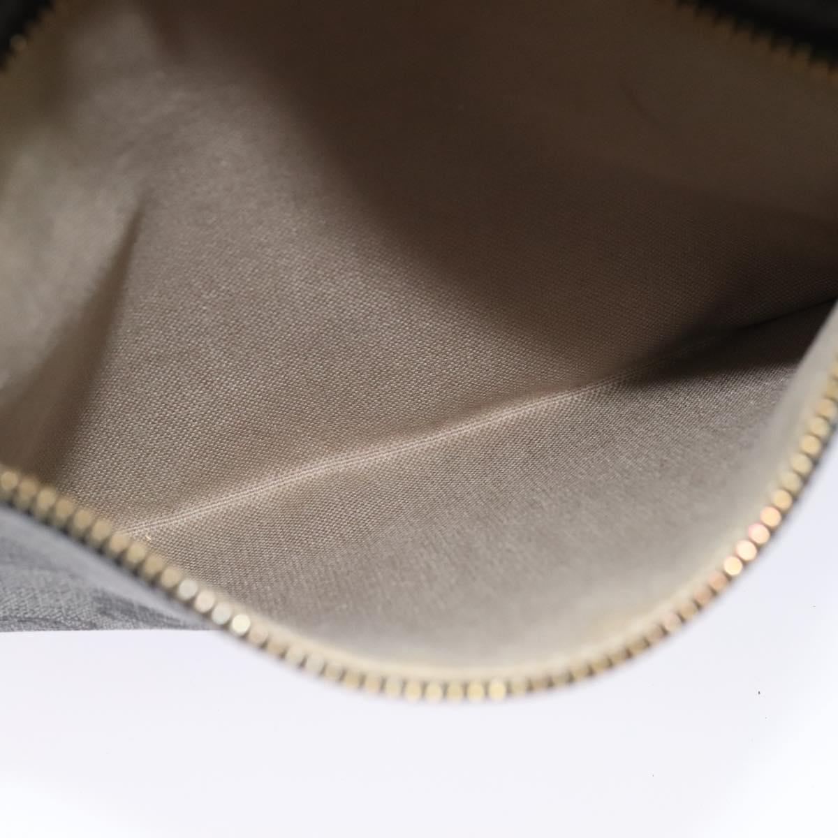 LOEWE anagram Shoulder Bag PVC Gray Gold Auth yk18308