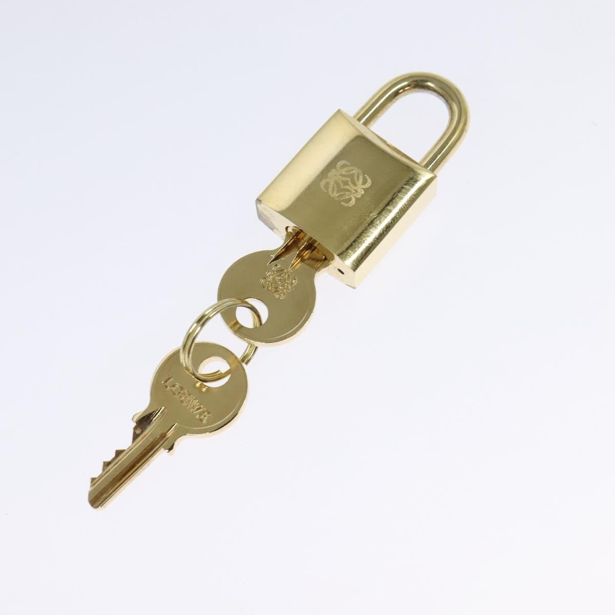 LOEWE anagram Shoulder Bag PVC Gray Gold Auth yk18308