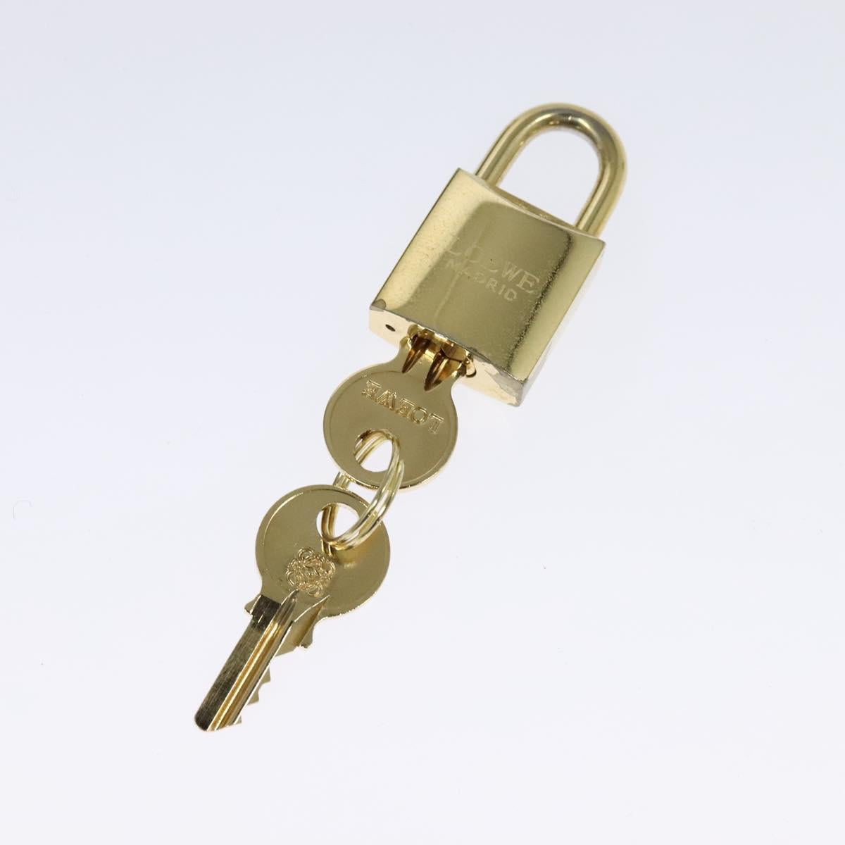 LOEWE anagram Shoulder Bag PVC Gray Gold Auth yk18308