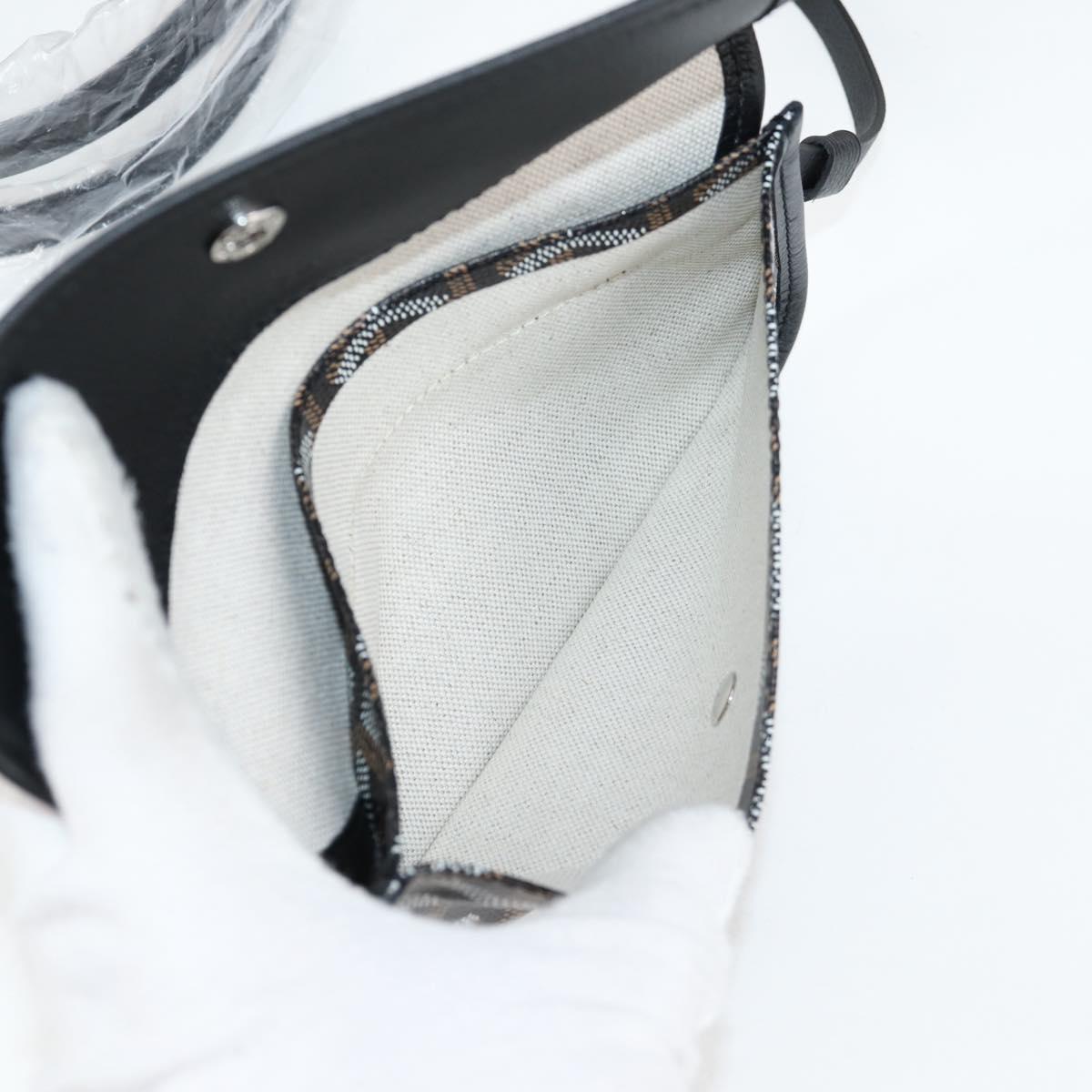 GOYARD Herringbone Saint Louis PM Tote Bag PVC Leather Black Auth yk18382SM