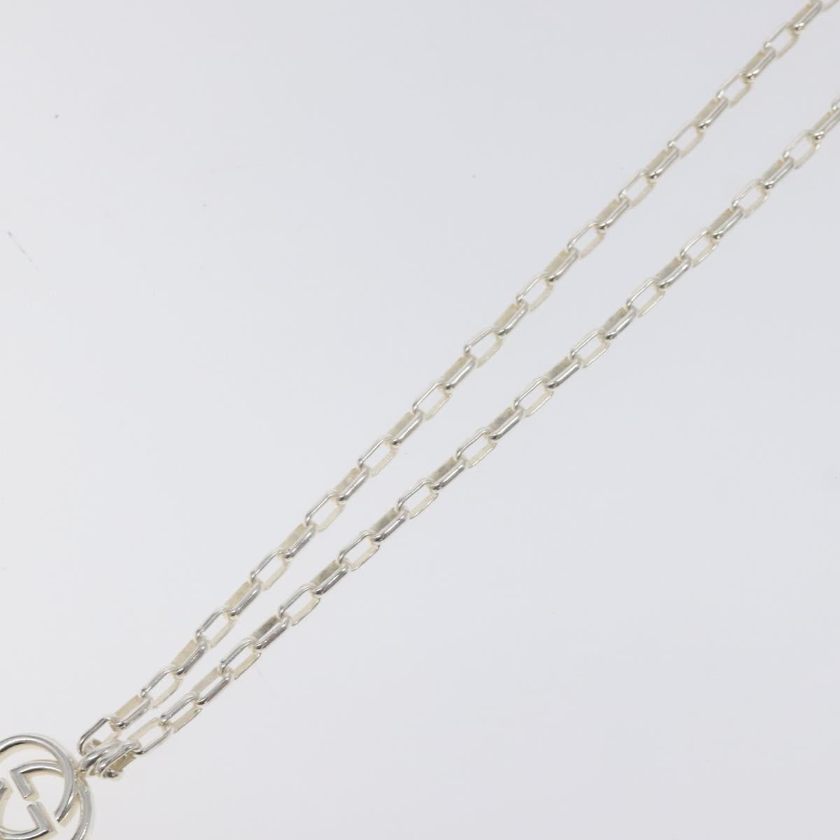 GUCCI Interlocking Necklace Ag925 Silver Auth yk18400