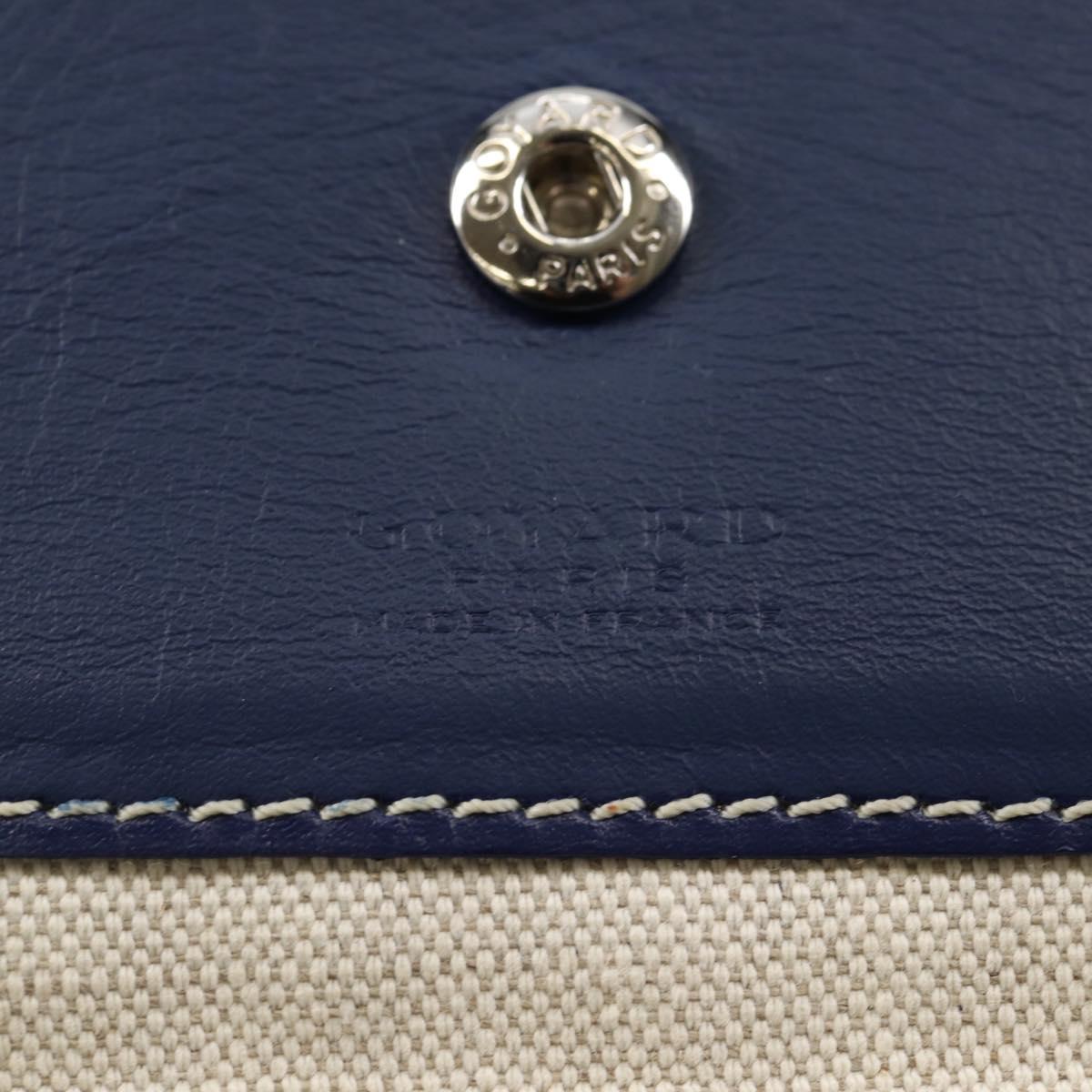 GOYARD Herringbone Saint Louis PM Tote Bag PVC Navy Auth yk18428M