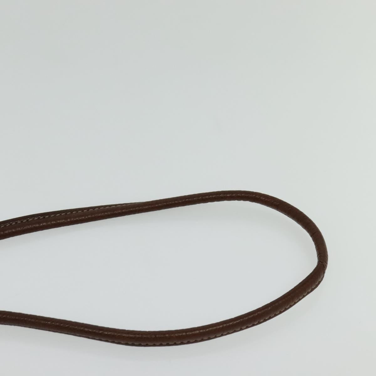 BURBERRY Nova Check Blue Label Shoulder Bag Wool Brown Auth yk18434