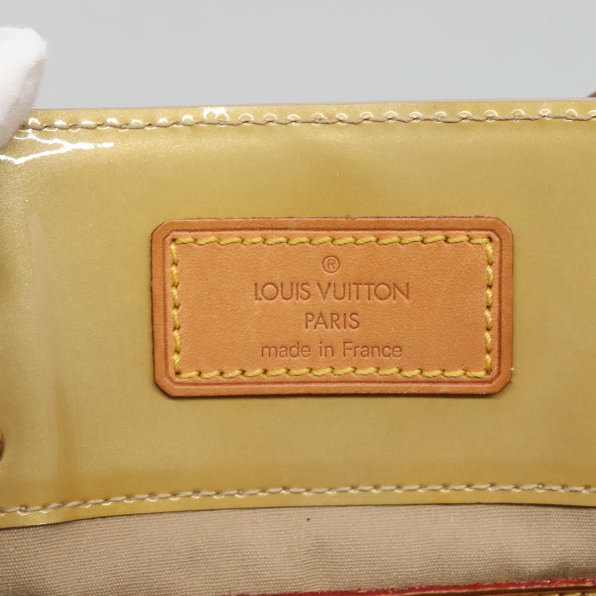 LOUIS VUITTON Monogram Vernis Reade MM Hand Bag Beige M91141 LV Auth yk18515