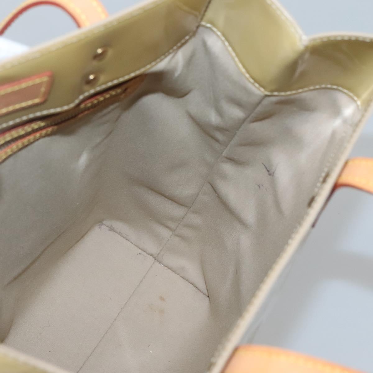 LOUIS VUITTON Monogram Vernis Reade MM Hand Bag Beige M91141 LV Auth yk18515