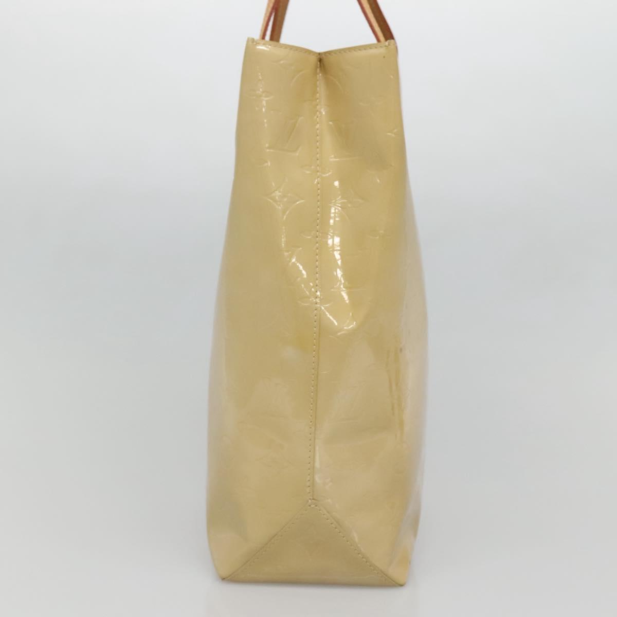 LOUIS VUITTON Monogram Vernis Reade MM Hand Bag Beige M91141 LV Auth yk18515