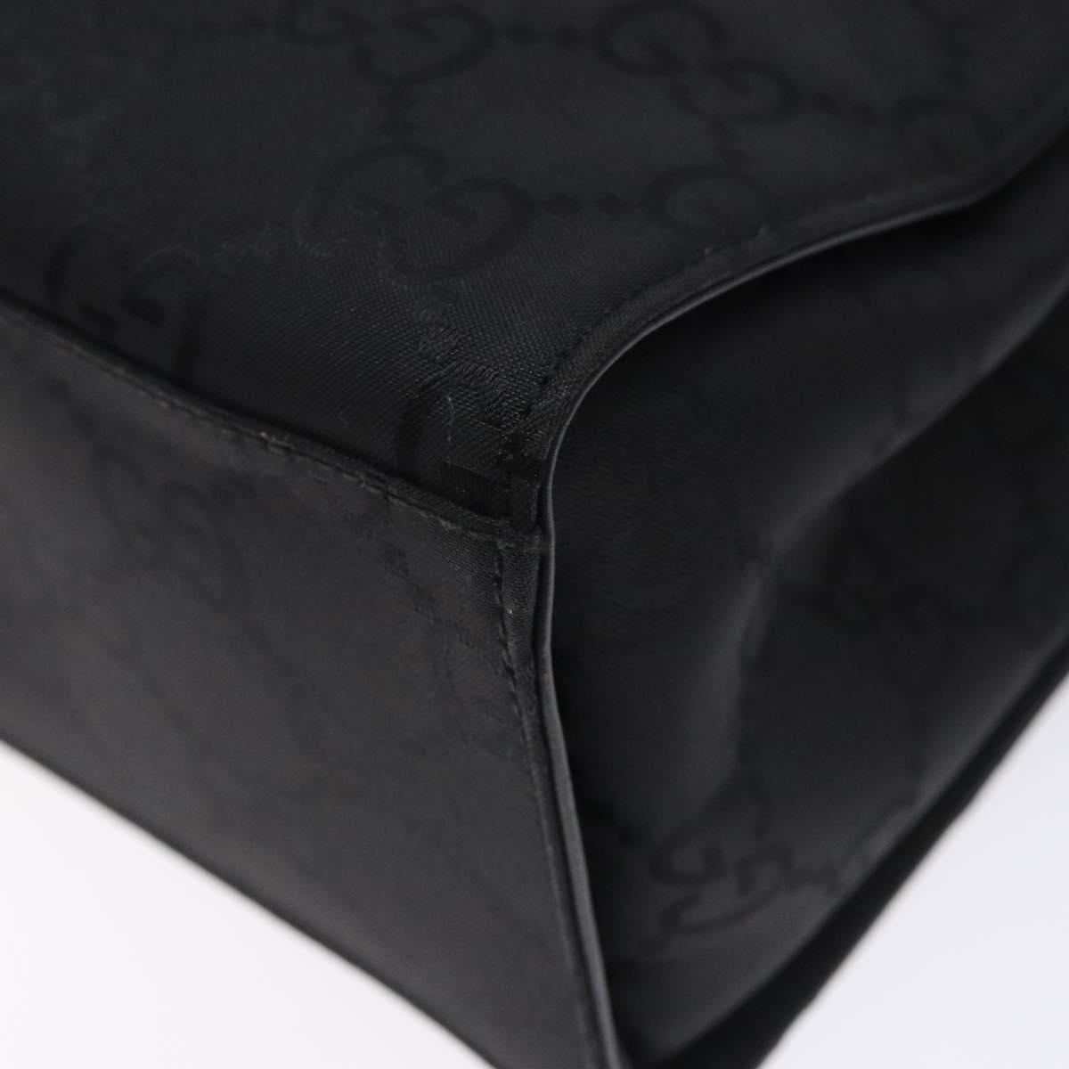 GUCCI Bamboo GG Canvas Hand Bag Black 002 1016 Auth yk18592