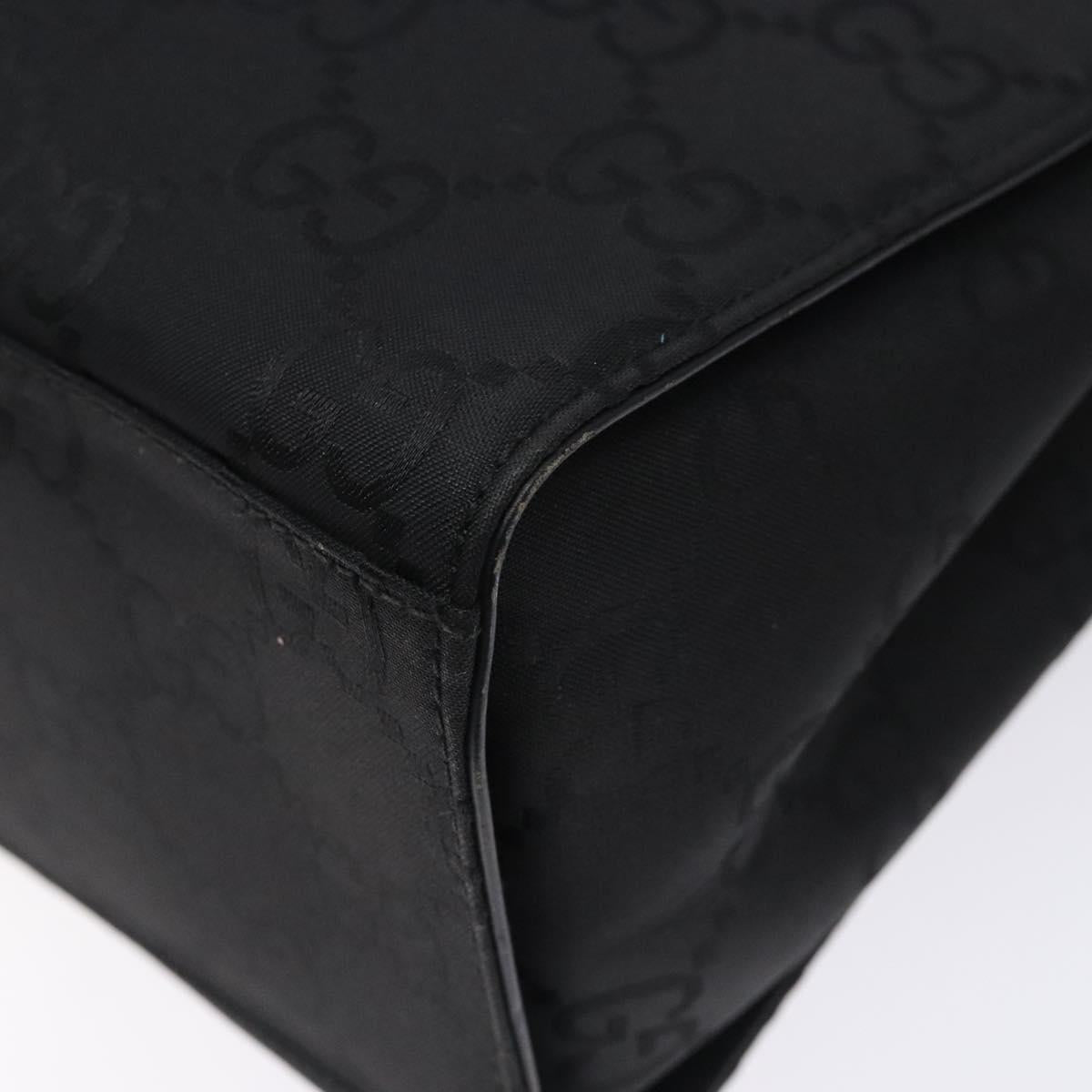 GUCCI Bamboo GG Canvas Hand Bag Black 002 1016 Auth yk18592