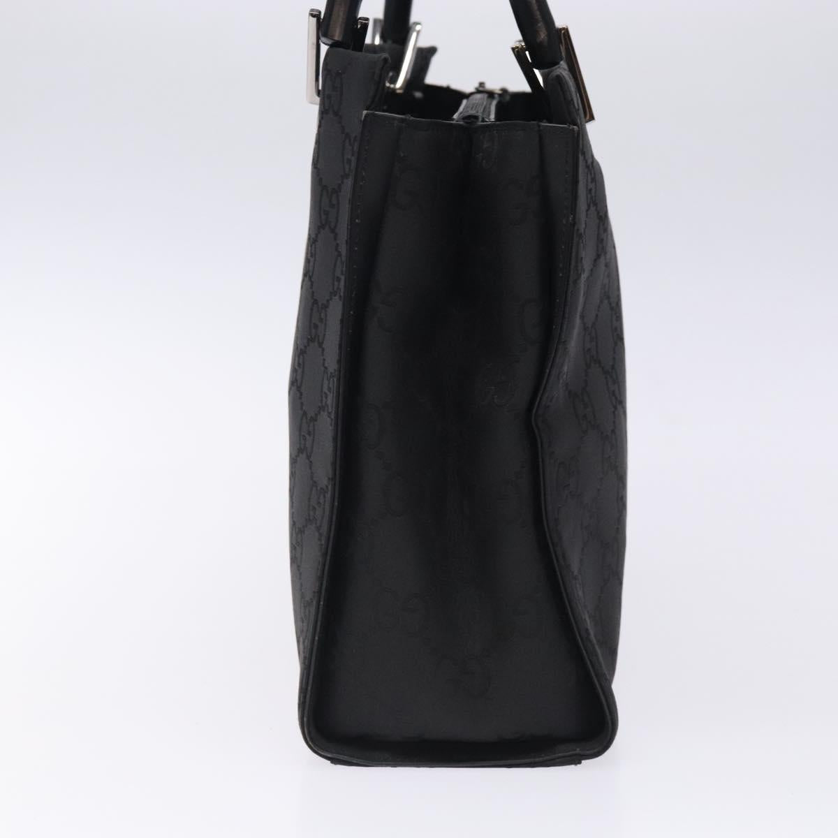 GUCCI Bamboo GG Canvas Hand Bag Black 002 1016 Auth yk18592