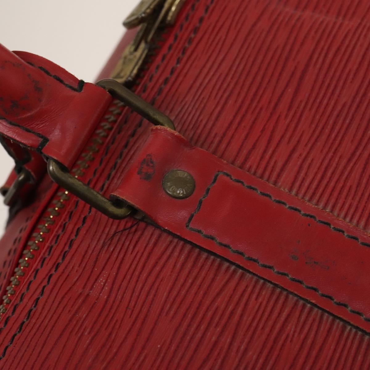 LOUIS VUITTON Epi Keepall 45 Boston Bag Red M42977 LV Auth yk18614