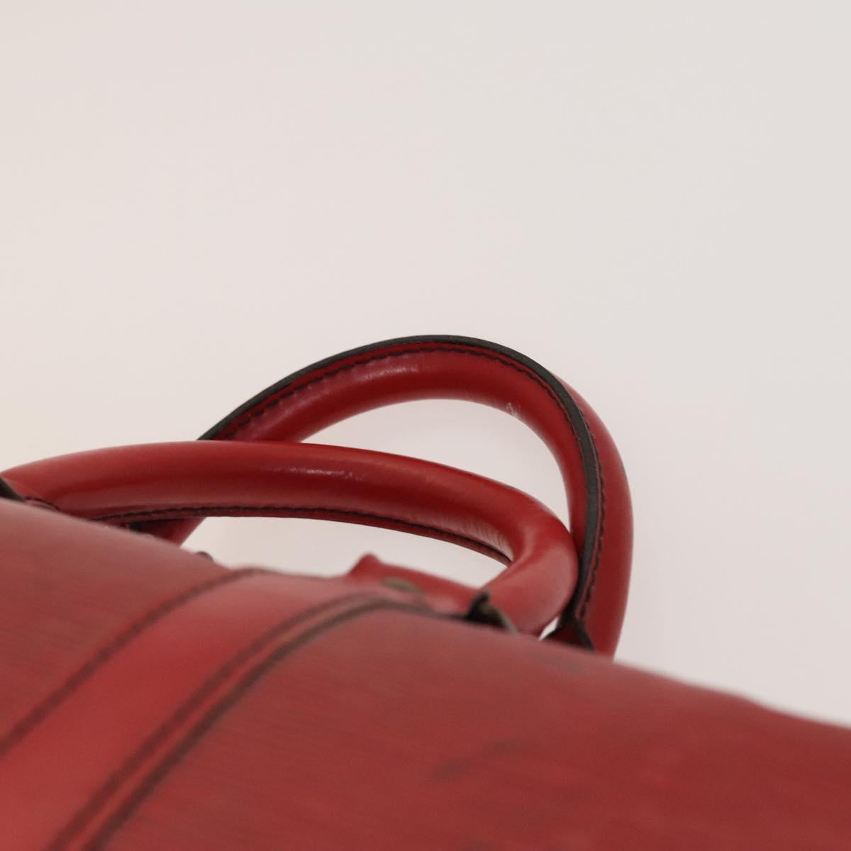 LOUIS VUITTON Epi Keepall 45 Boston Bag Red M42977 LV Auth yk18614