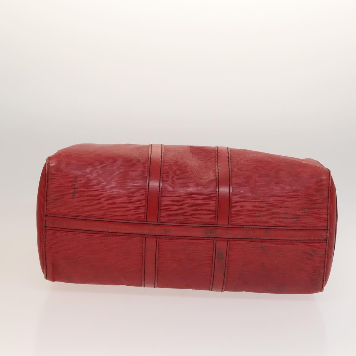 LOUIS VUITTON Epi Keepall 45 Boston Bag Red M42977 LV Auth yk18614