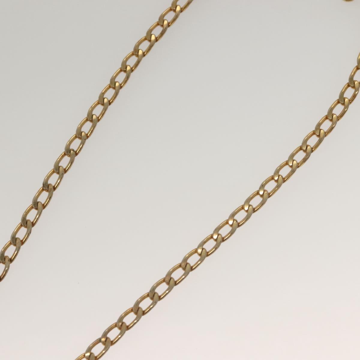 Christian Dior Ring Necklace Metal 2Set Silver Gold Tone Auth yk18632