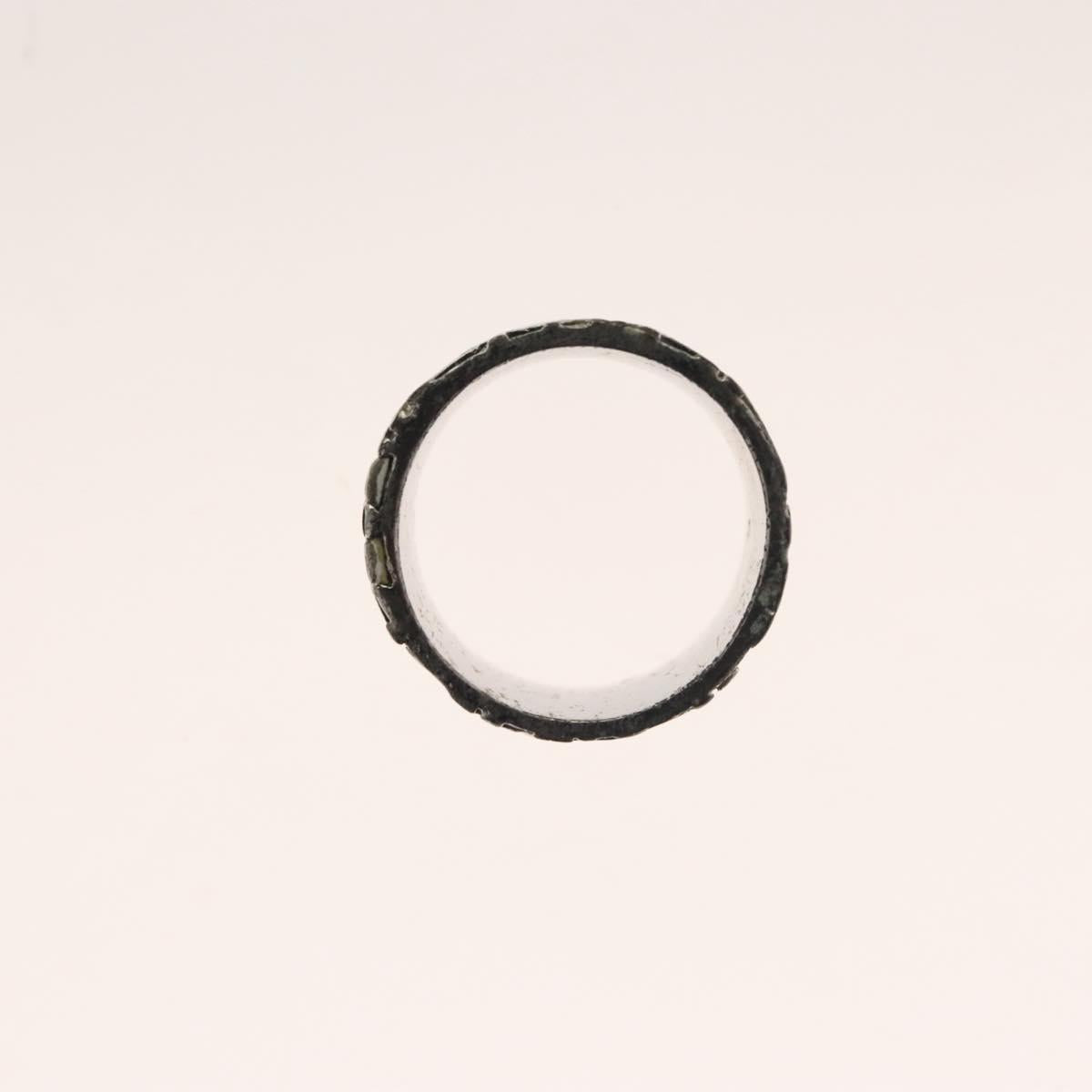 Christian Dior Ring Necklace Metal 2 Set Silver Gold Tone Auth yk18632