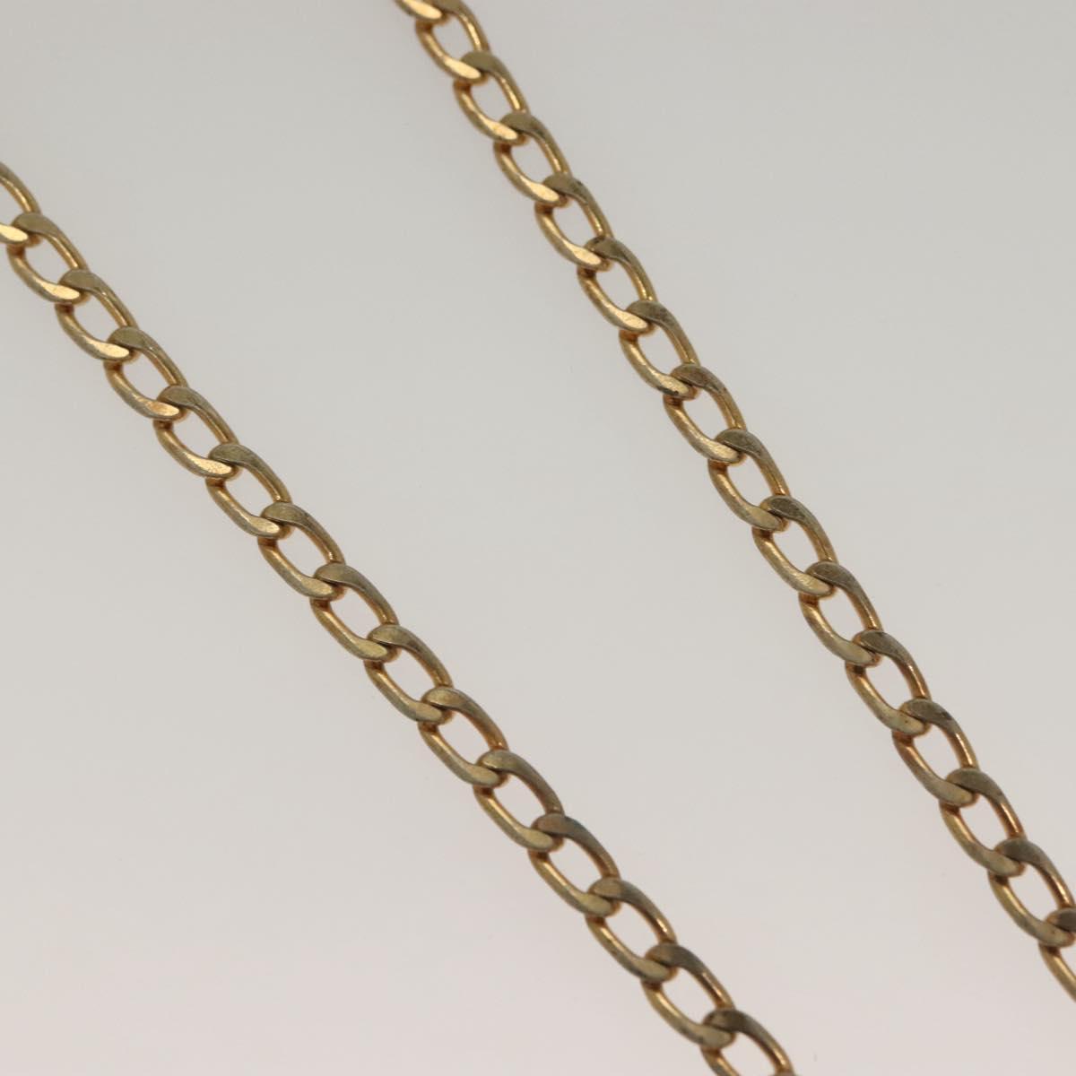 Christian Dior Ring Necklace Metal 2Set Silver Gold Tone Auth yk18632