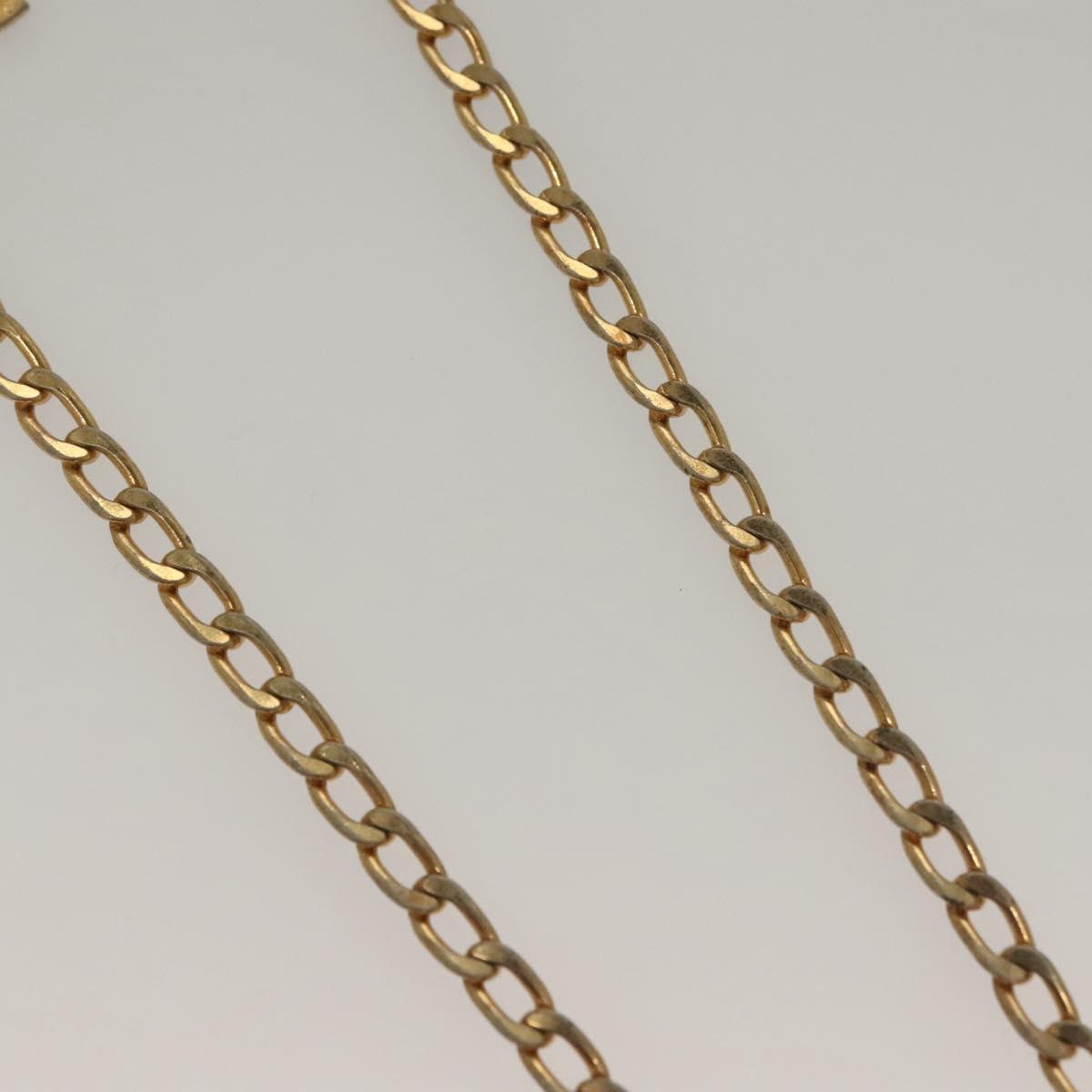 Christian Dior Ring Necklace Metal 2 Set Silver Gold Tone Auth yk18632