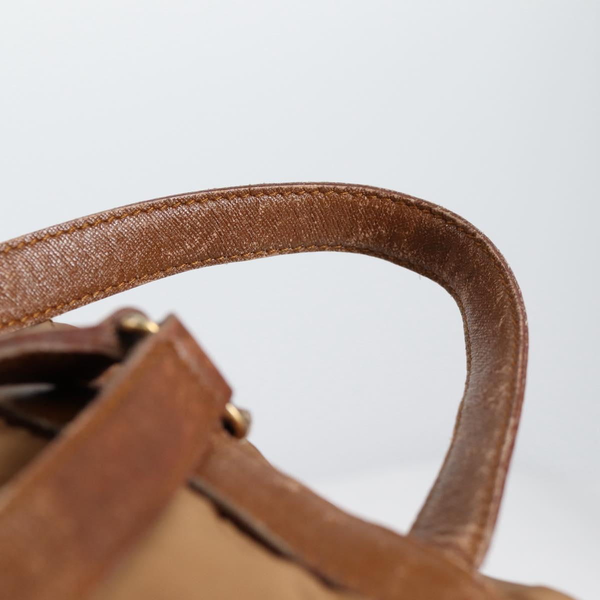 PRADA Backpack Nylon Brown Gold Auth yk18648