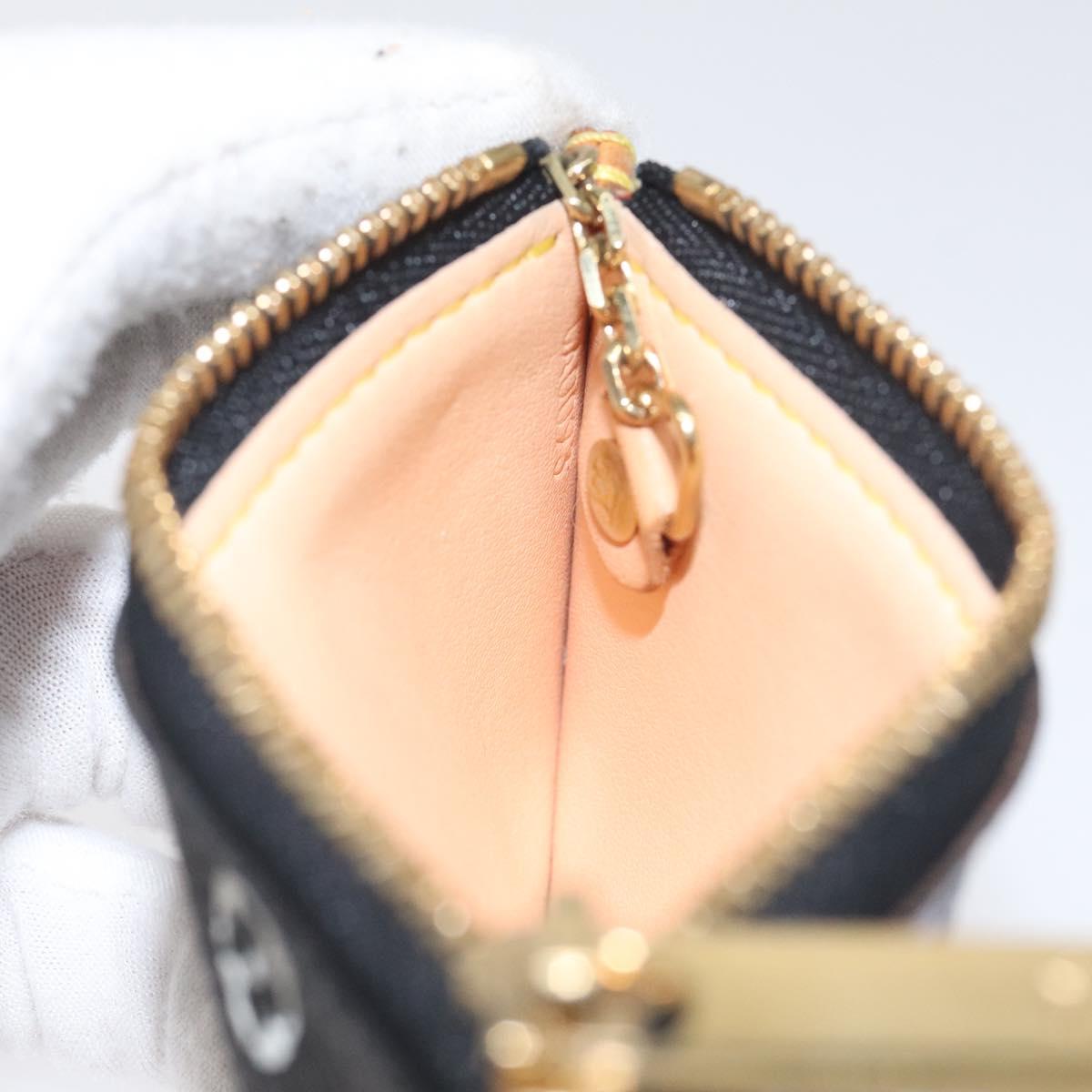 LOUIS VUITTON Multicolor Pochette Cles Coin Purse Black M13664 LV Auth yk18688V