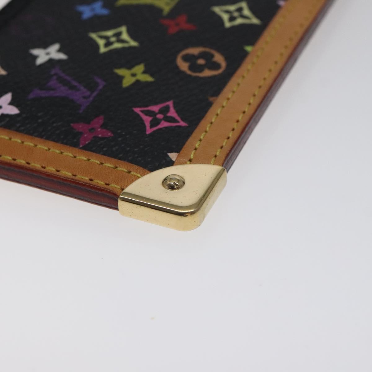 LOUIS VUITTON Multicolor Pochette Cles Coin Purse Black M13664 LV Auth yk18688V