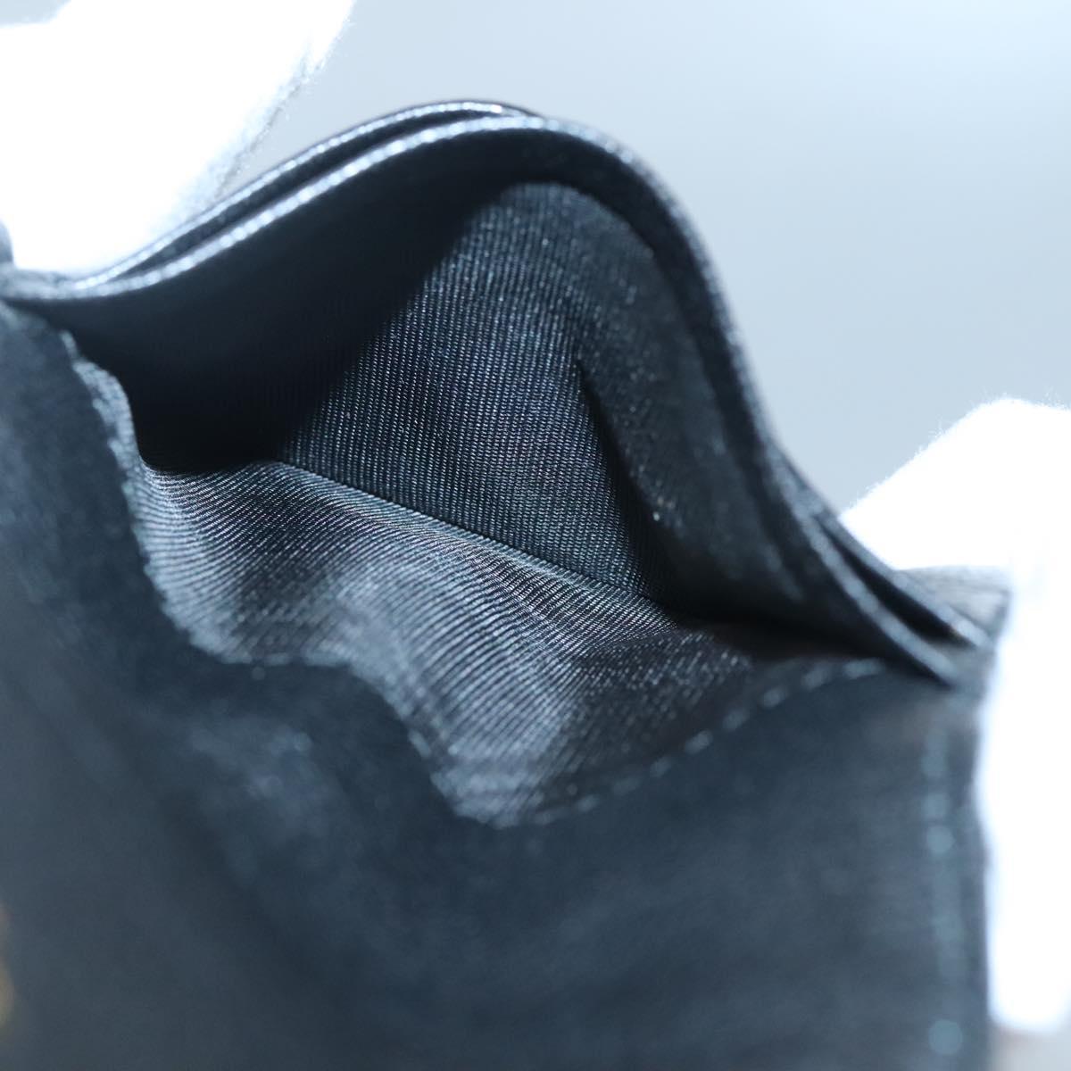 Miu Miu Pass Case Leather Black Auth yk18696V