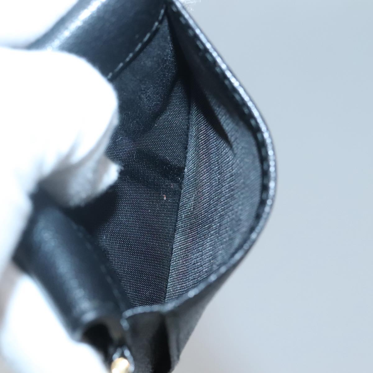 Miu Miu Pass Case Leather Black Auth yk18696V