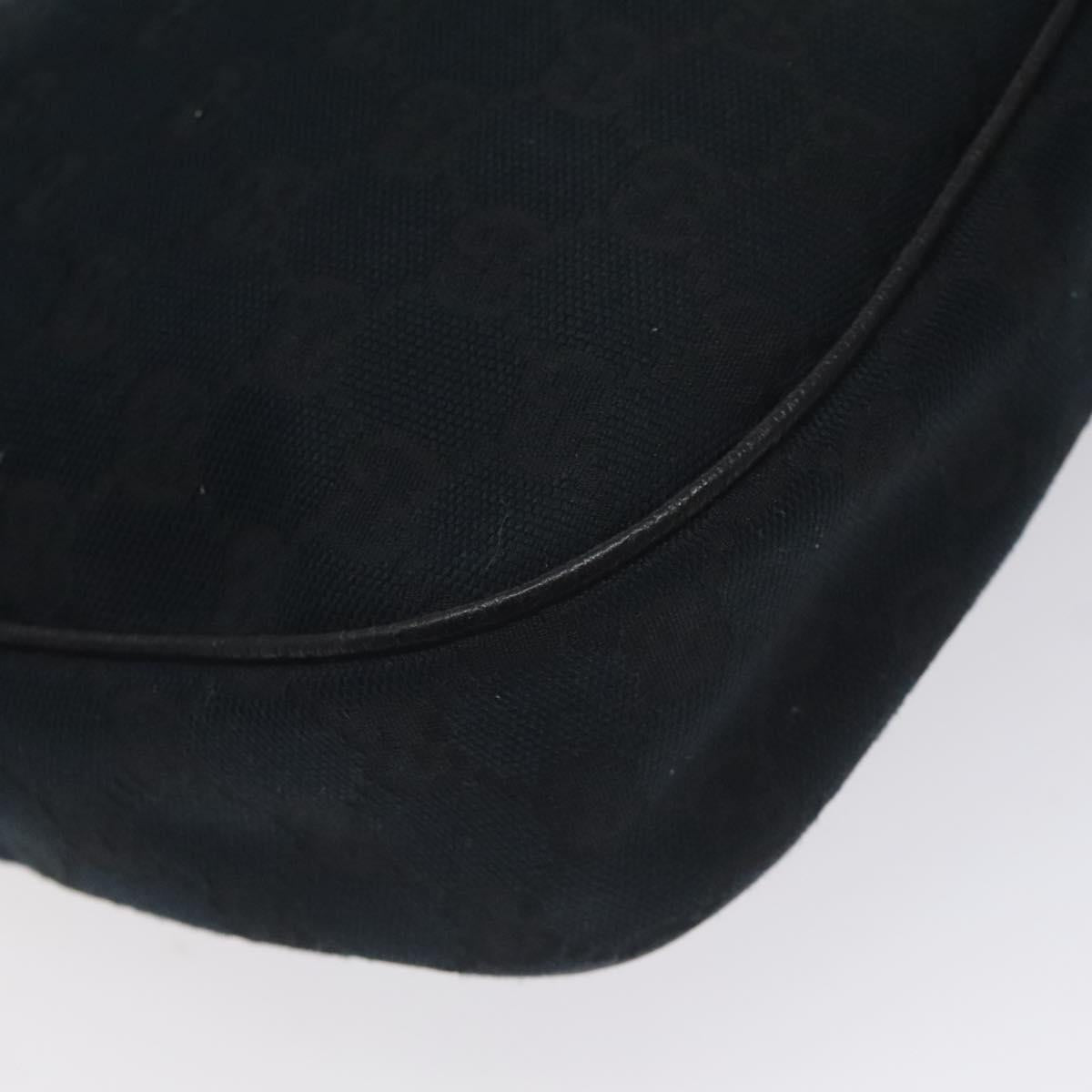 GUCCI GG Canvas Shoulder Bag Black Gold 153010 Auth yk18700V