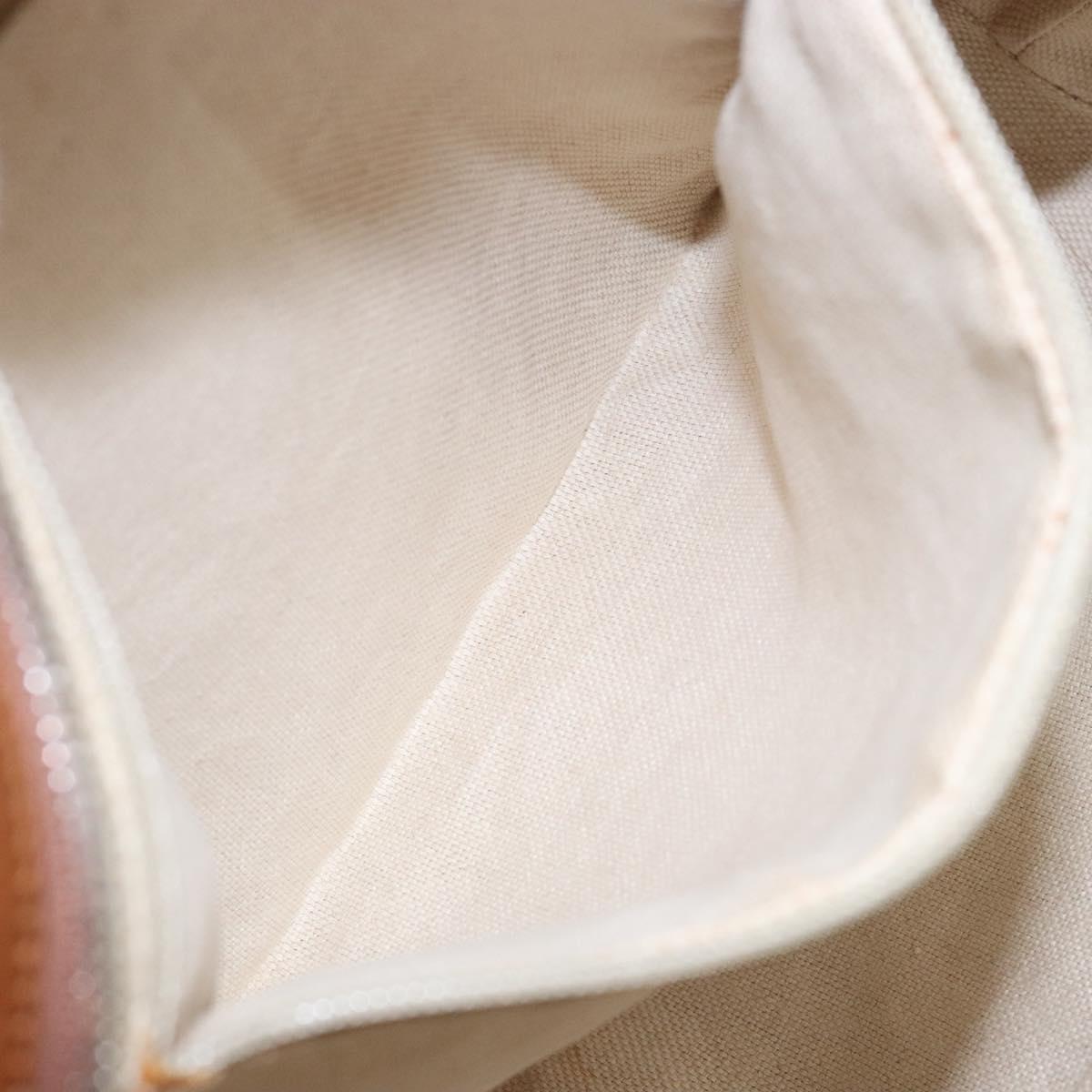 GUCCI GG Canvas Shoulder Bag Beige Silver 308930 Auth yk18742