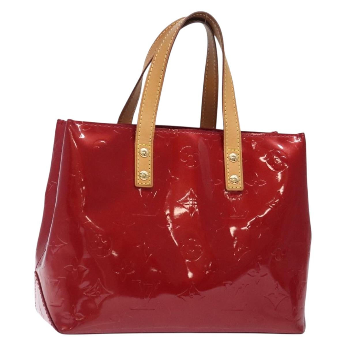 LOUIS VUITTON Vernis Reade PM Hand Bag Pomme D'amour M91990 LV Auth yk18762