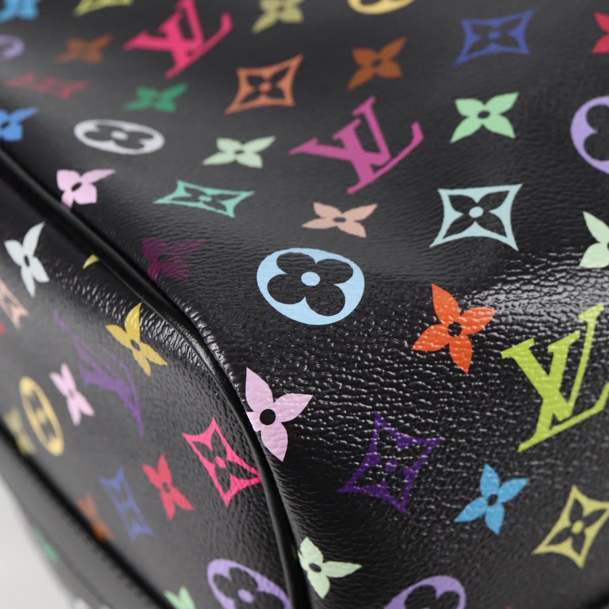 LOUIS VUITTON Multicolor Keepall Bandouliere 50 Bag Black M13745 Auth yk18768SM