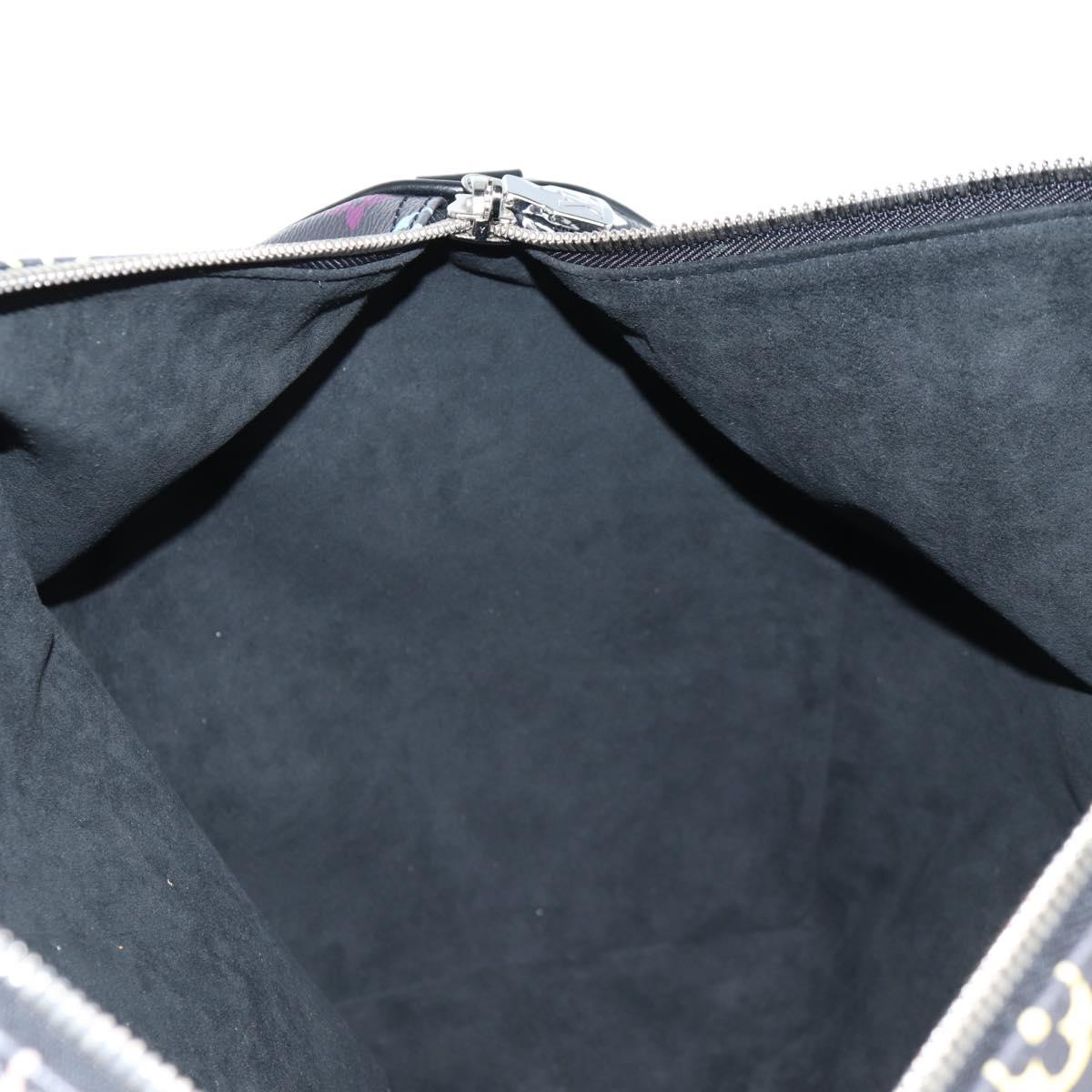 LOUIS VUITTON Multicolor Keepall Bandouliere 50 Bag Black M13745 Auth yk18768SM