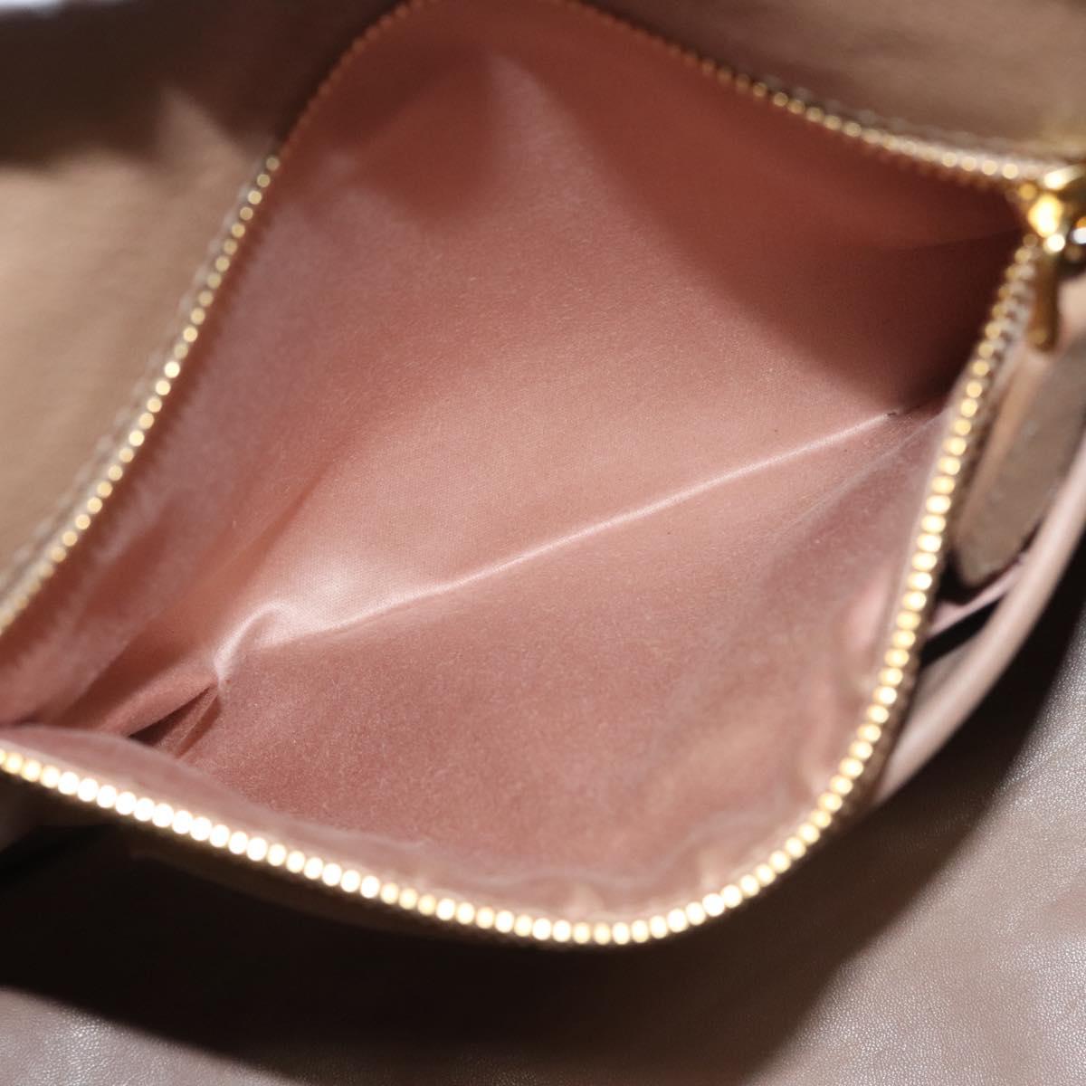 Miu Miu Hand Bag Leather 2way Beige Gold Auth yk18770