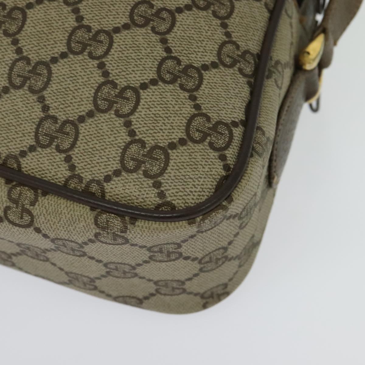 GUCCI GG Supreme Web Sherry Line Shoulder Bag PVC Beige 904 02 049 Auth yk18789