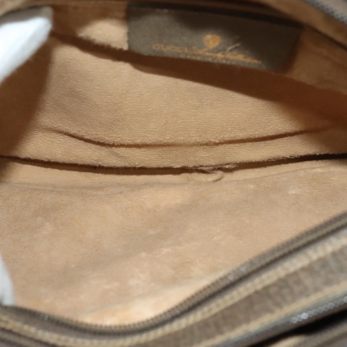 GUCCI GG Supreme Web Sherry Line Shoulder Bag PVC Beige 904 02 049 Auth yk18789