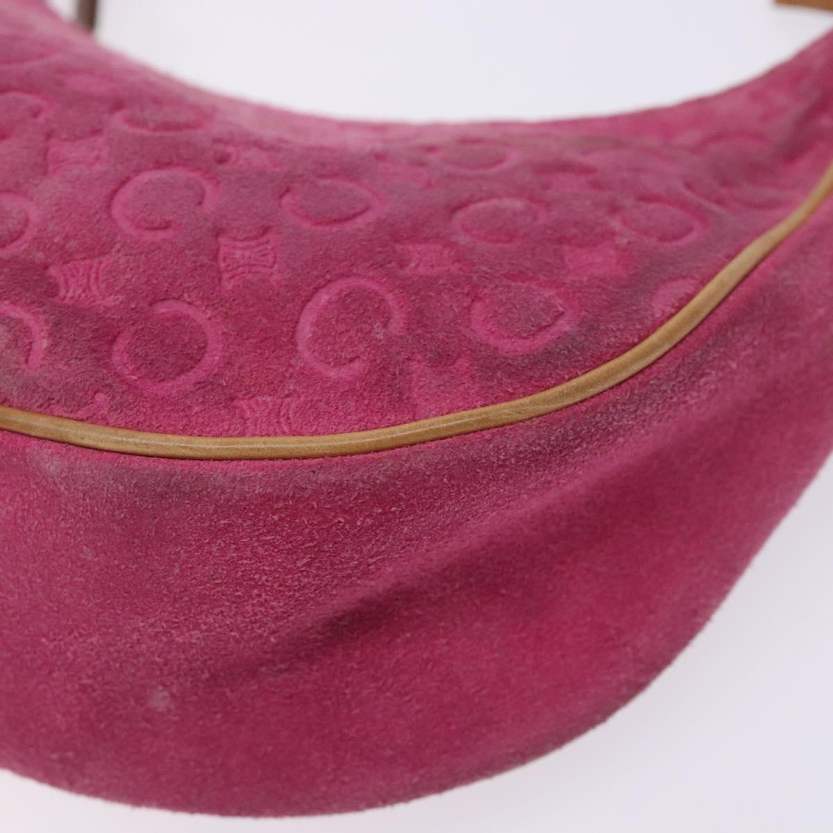 CELINE C Macadam Canvas Hand Bag Pink Auth yk18794