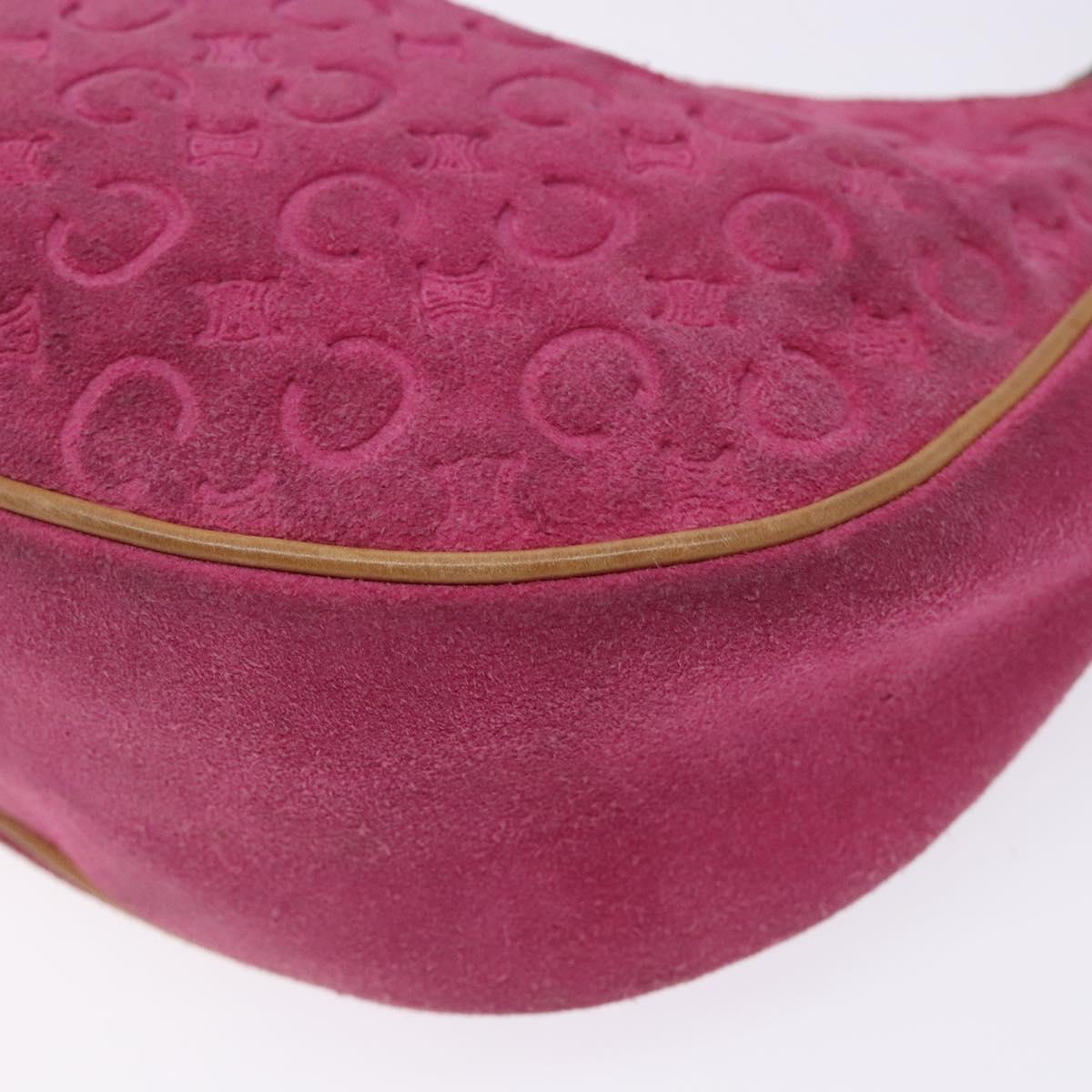 CELINE C Macadam Canvas Hand Bag Pink Auth yk18794