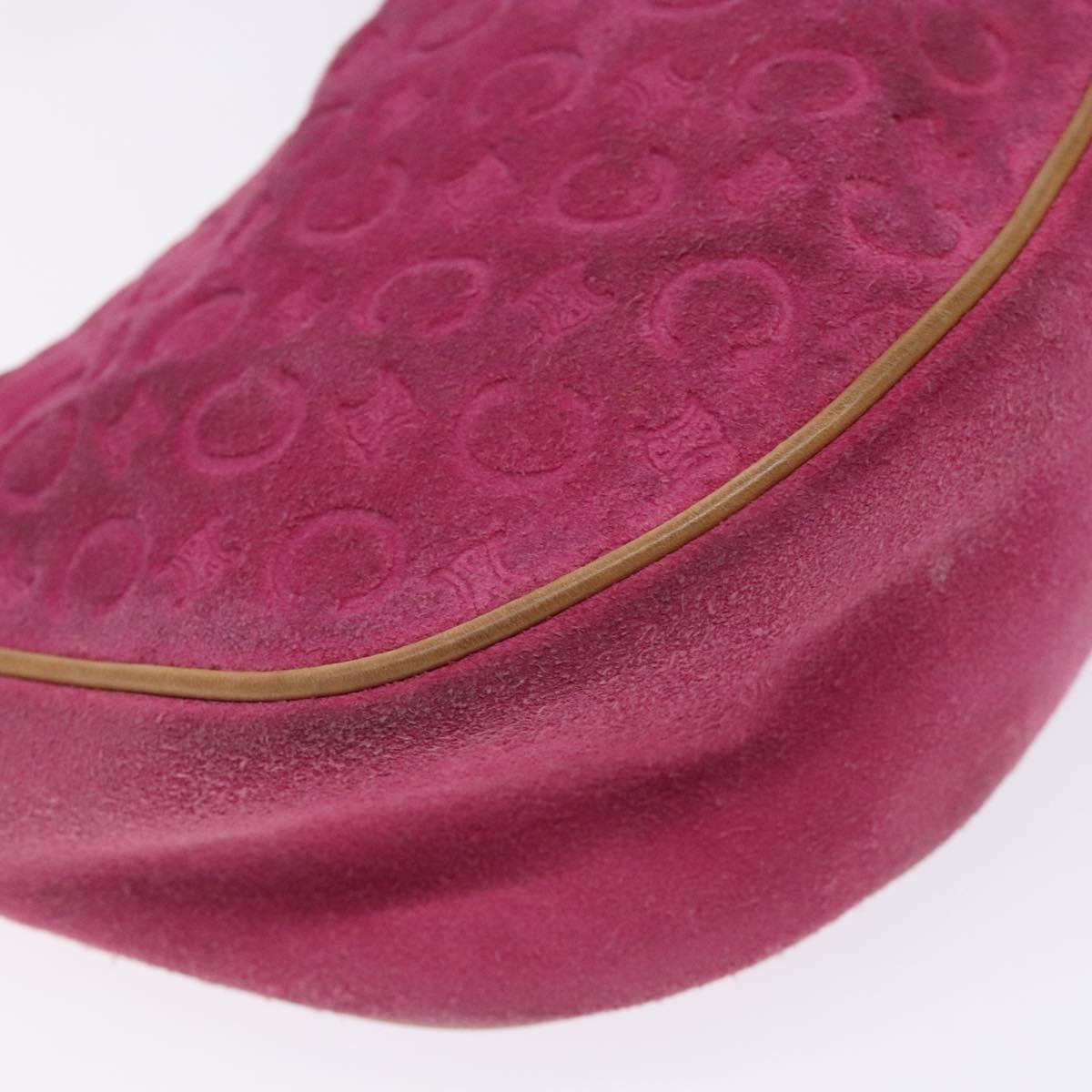 CELINE C Macadam Canvas Hand Bag Pink Auth yk18794