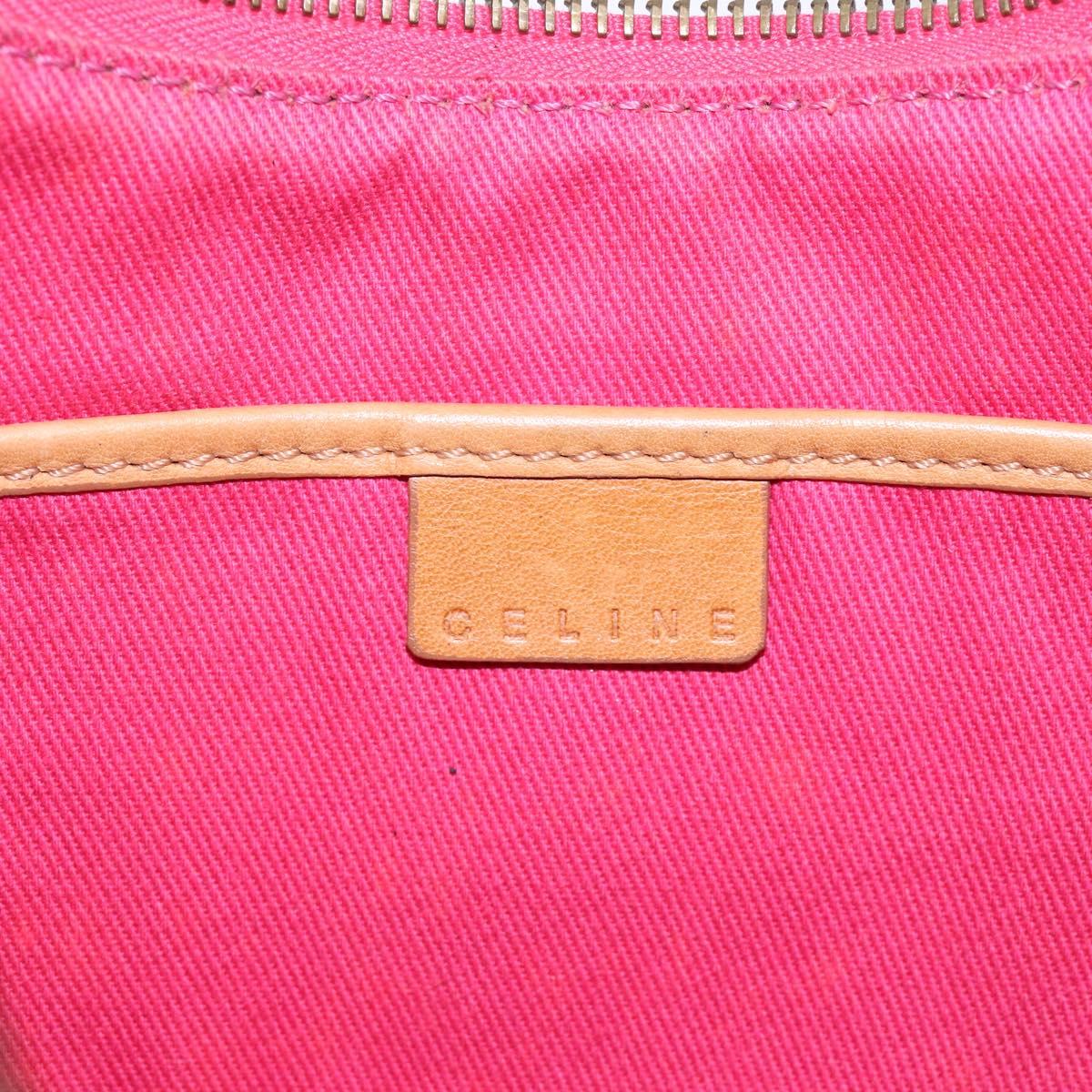 CELINE C Macadam Canvas Hand Bag Pink Auth yk18794