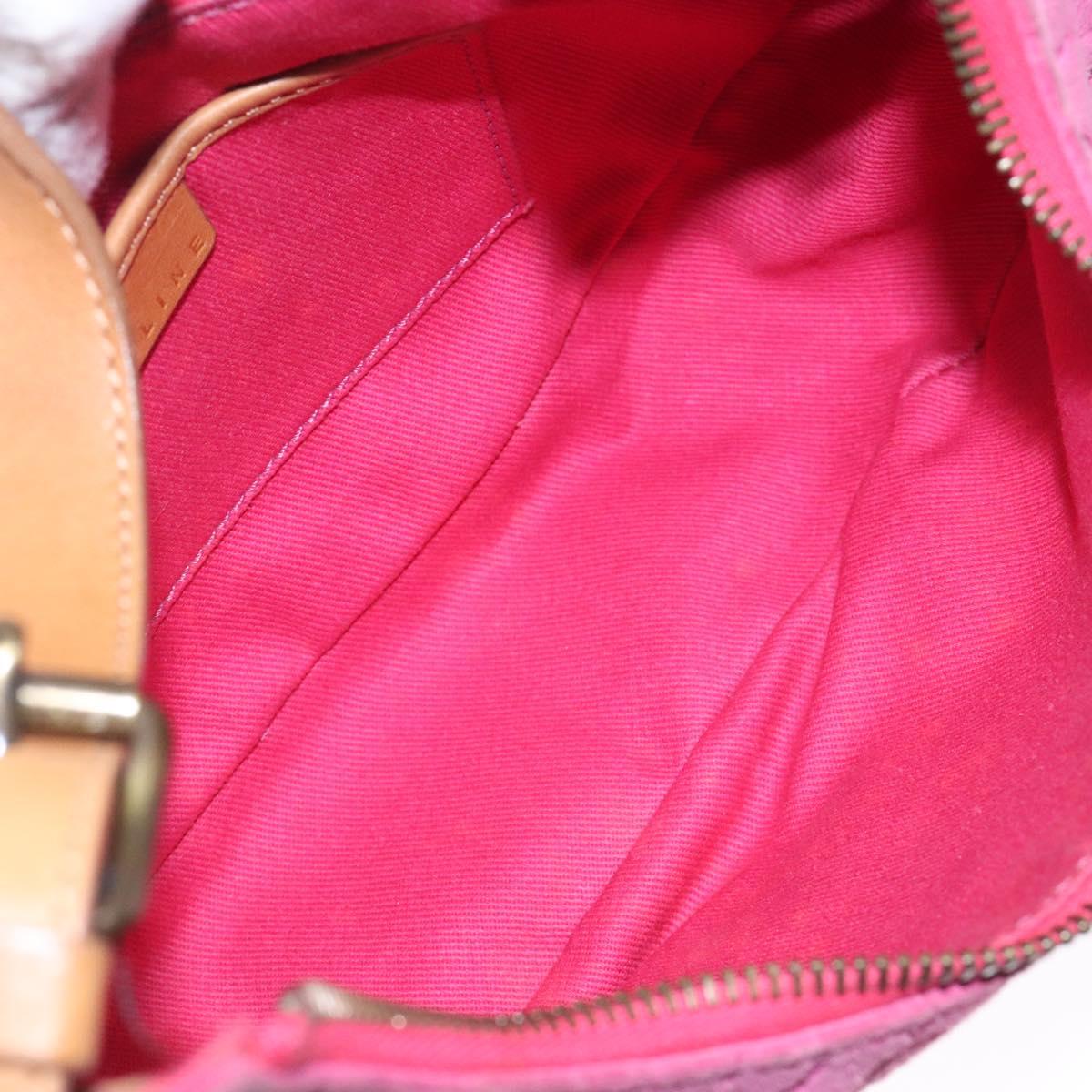 CELINE C Macadam Canvas Hand Bag Pink Auth yk18794